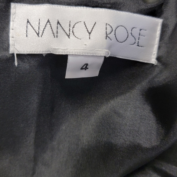 Nancy Rose Womens Lightweight Chartreuse Slip Dress Silk Gray Black Size 4 - Picture 5 of 5